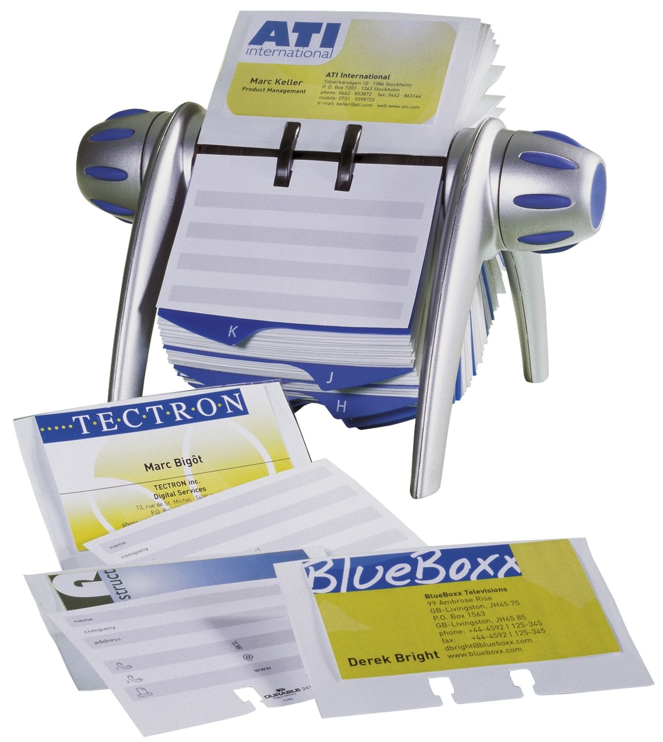 Visitenkartenkartei VISIFIX® FLIP VEGAS, metallic silber Visitenkartenkartei VISIFIX® FLIP VEGAS, metallic silber