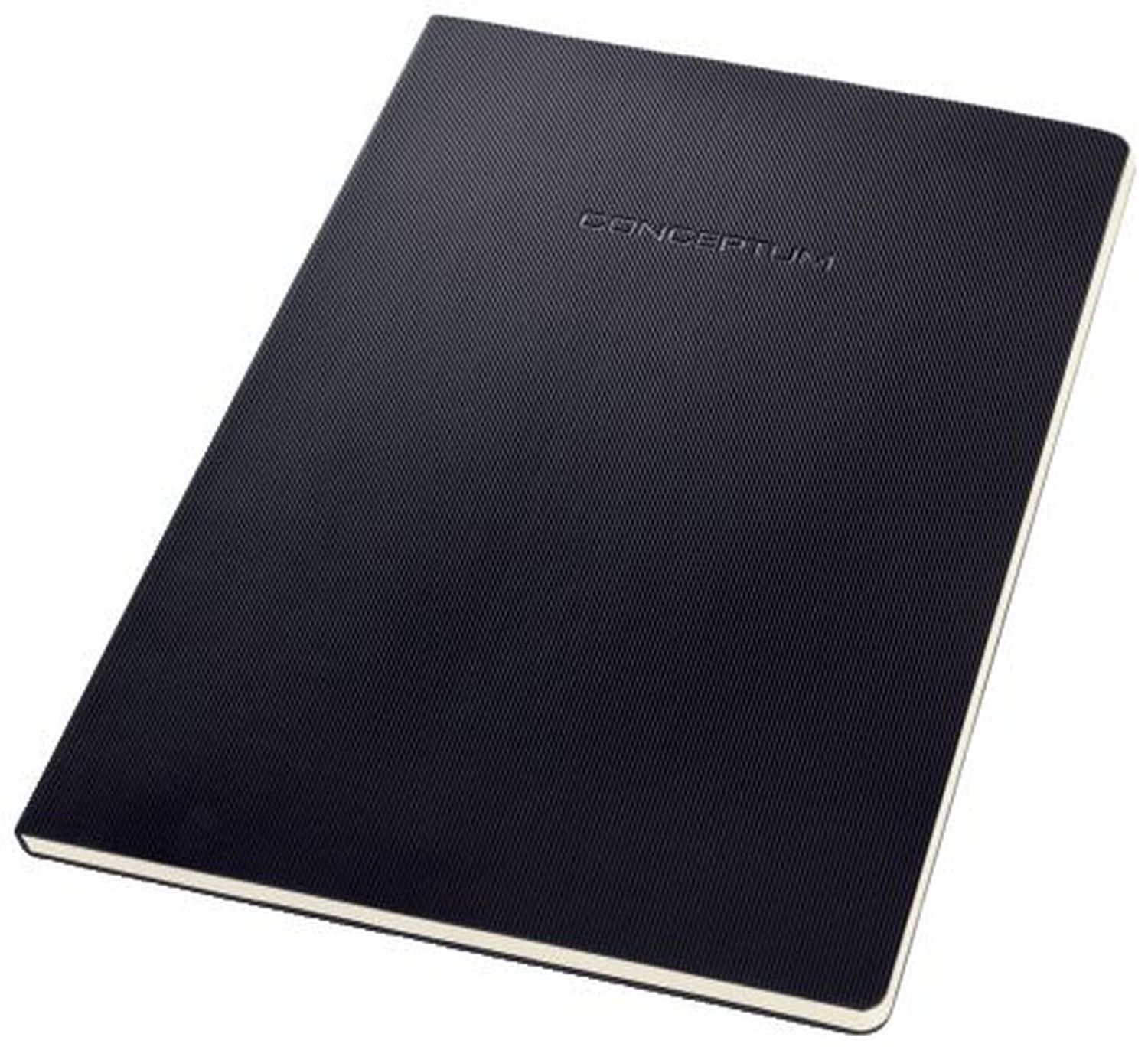 Notizblock Conceptum - ca. A5, kariert, 120 Seiten, schwarz