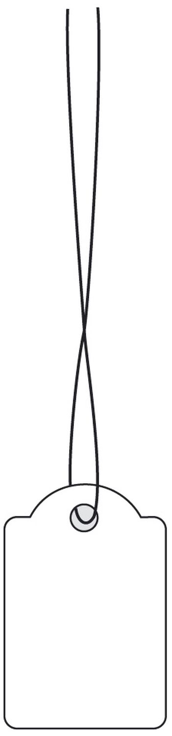 6932 Hängeetiketten - 15x24 mm, mit weißem Faden, 1000 Stück 6932 Hängeetiketten - 15x24 mm, mit weißem Faden, 1000 Stück