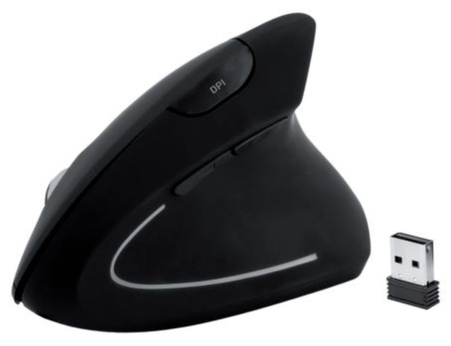 Maus MROS232 - ergonomisch, 6 Tasten, optisch, kabellos, schwarz Maus MROS232 - ergonomisch, 6 Tasten, optisch, kabellos, schwarz