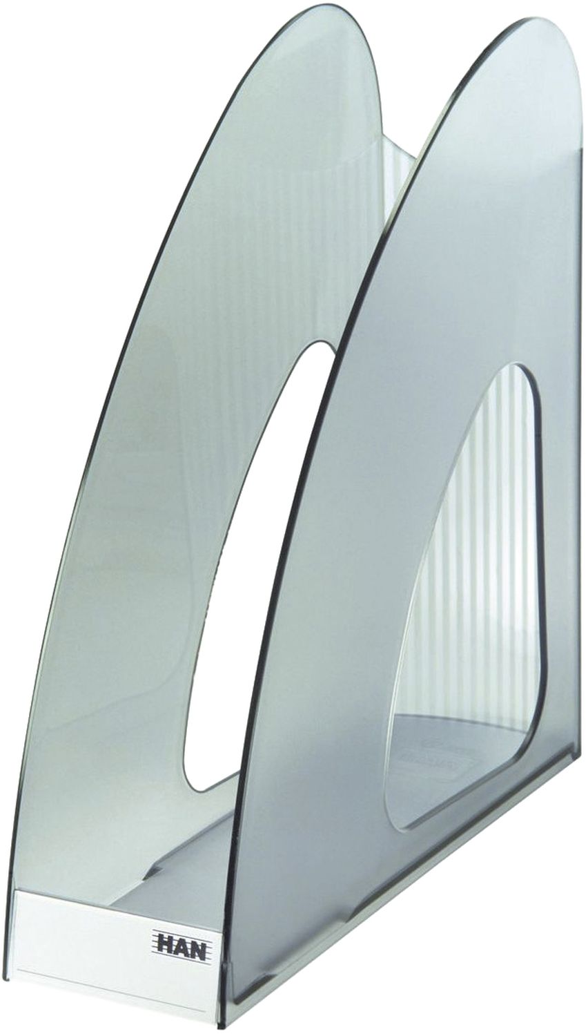 Stehsammler TWIN - DIN A4/C4, standfest, modern, transluzent-grau Stehsammler TWIN - DIN A4/C4, standfest, modern, transluzent-grau