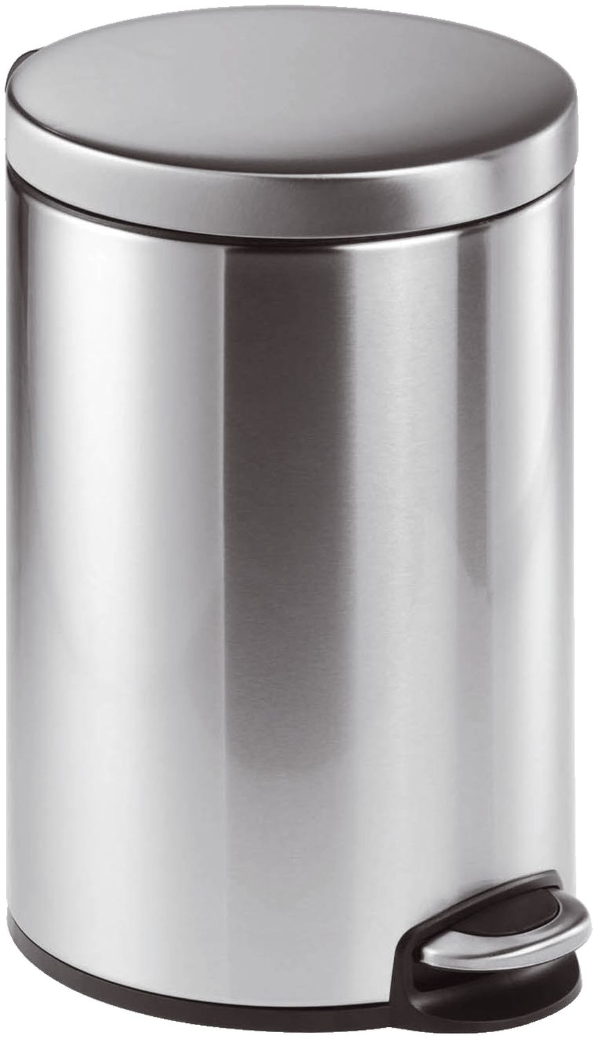 Treteimer, Edelstahl, rund, 400 x 310 mm x Ø 250 mm, 12 l, metallic silber Treteimer, Edelstahl, rund, 400 x 310 mm x Ø 250 mm, 12 l, metallic silber