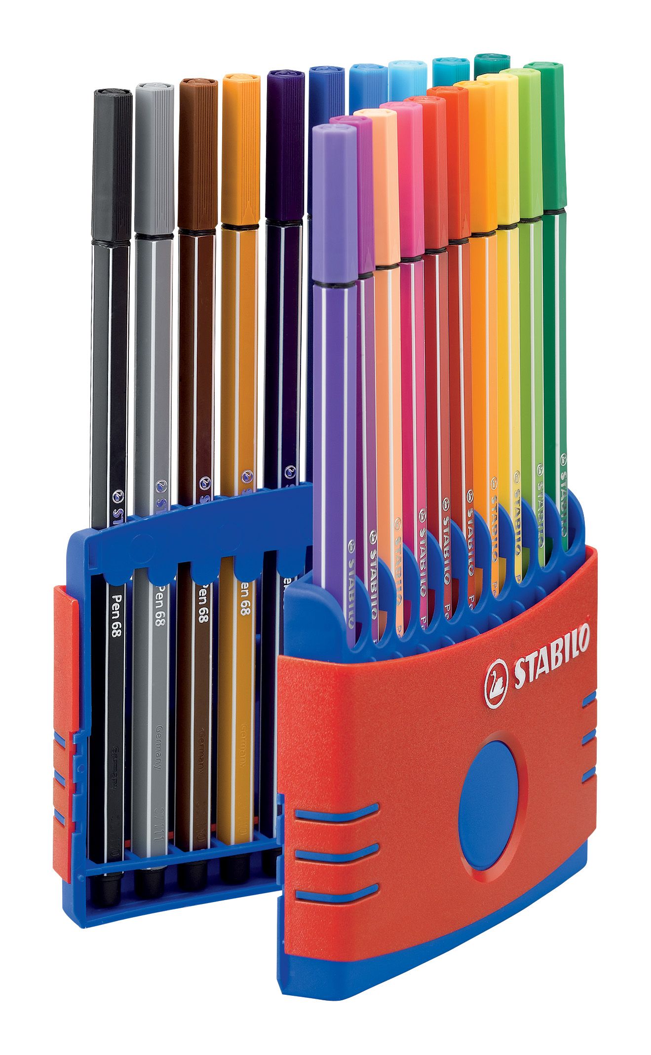 Premium-Filzstift - Pen 68 ColorParade - 20er Tischset in rot/blau - mit 20 verschiedenen Farben Premium-Filzstift - Pen 68 ColorParade - 20er Tischset in rot/blau - mit 20 verschiedenen Farben