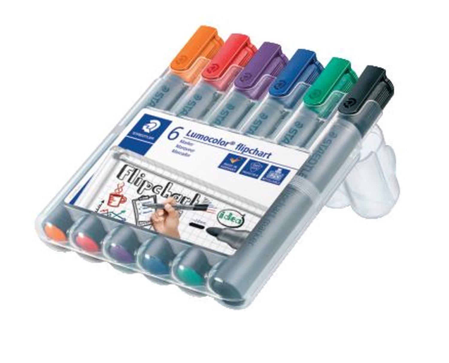 Lumocolor® 356 flipchart marker - Rundspitze, 6 Farben sortiert Lumocolor® 356 flipchart marker - Rundspitze, 6 Farben sortiert