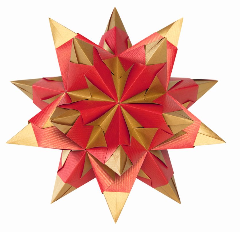 Bascetta Stern - rot/gold, Ø 30 cm Bascetta Stern - rot/gold, Ø 30 cm