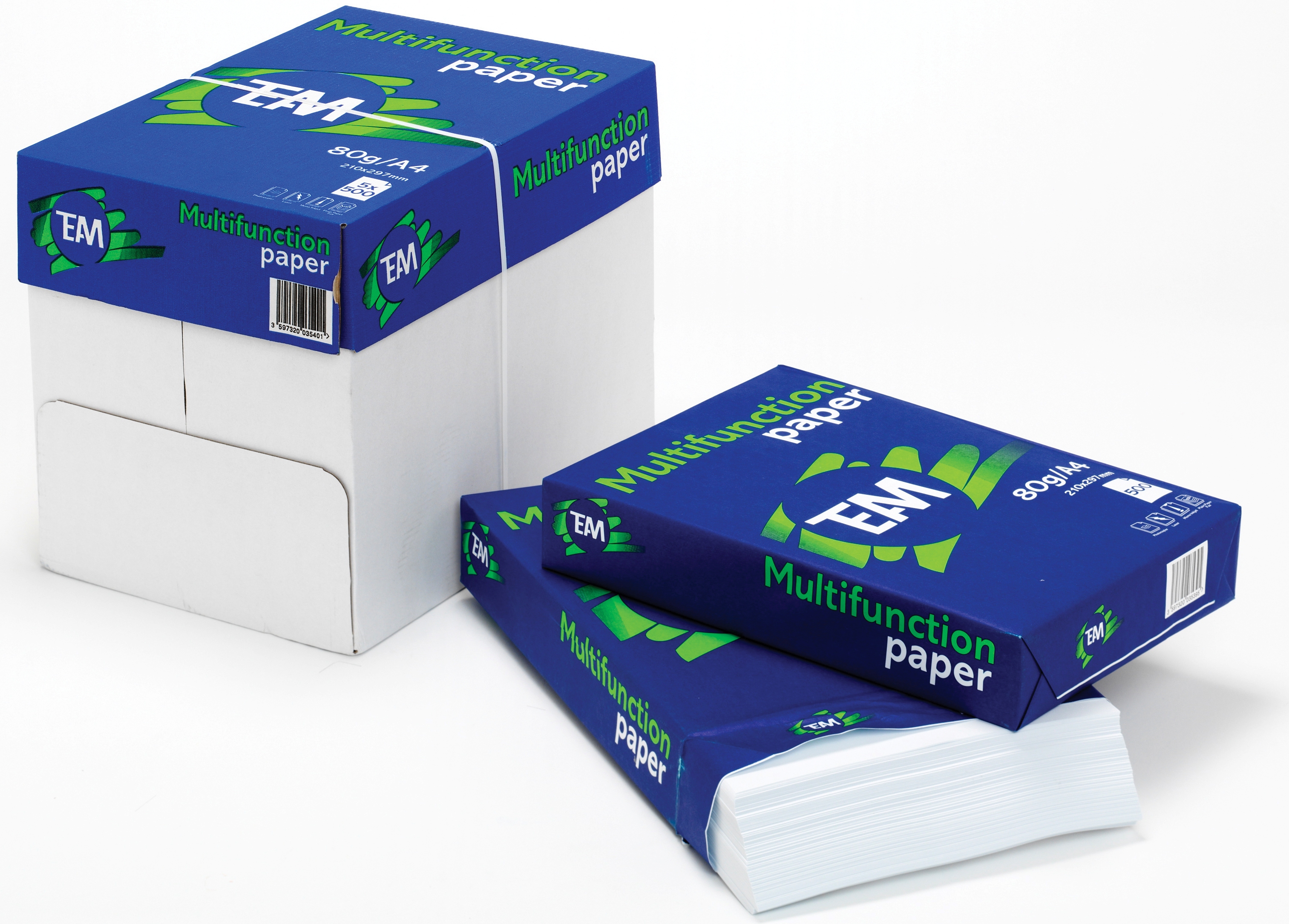 Kopierpapier TEAM Multifunction paper 363948, DIN A4, 80 g/qm, weiß, 1 Palette mit 100.000 Blatt