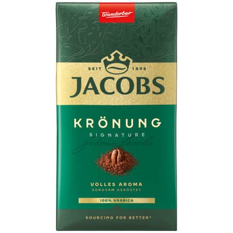 Kaffee Jacobs Krönung Signature 4091341, gemahlener Kaffee 100 % Arabica, 500 g
