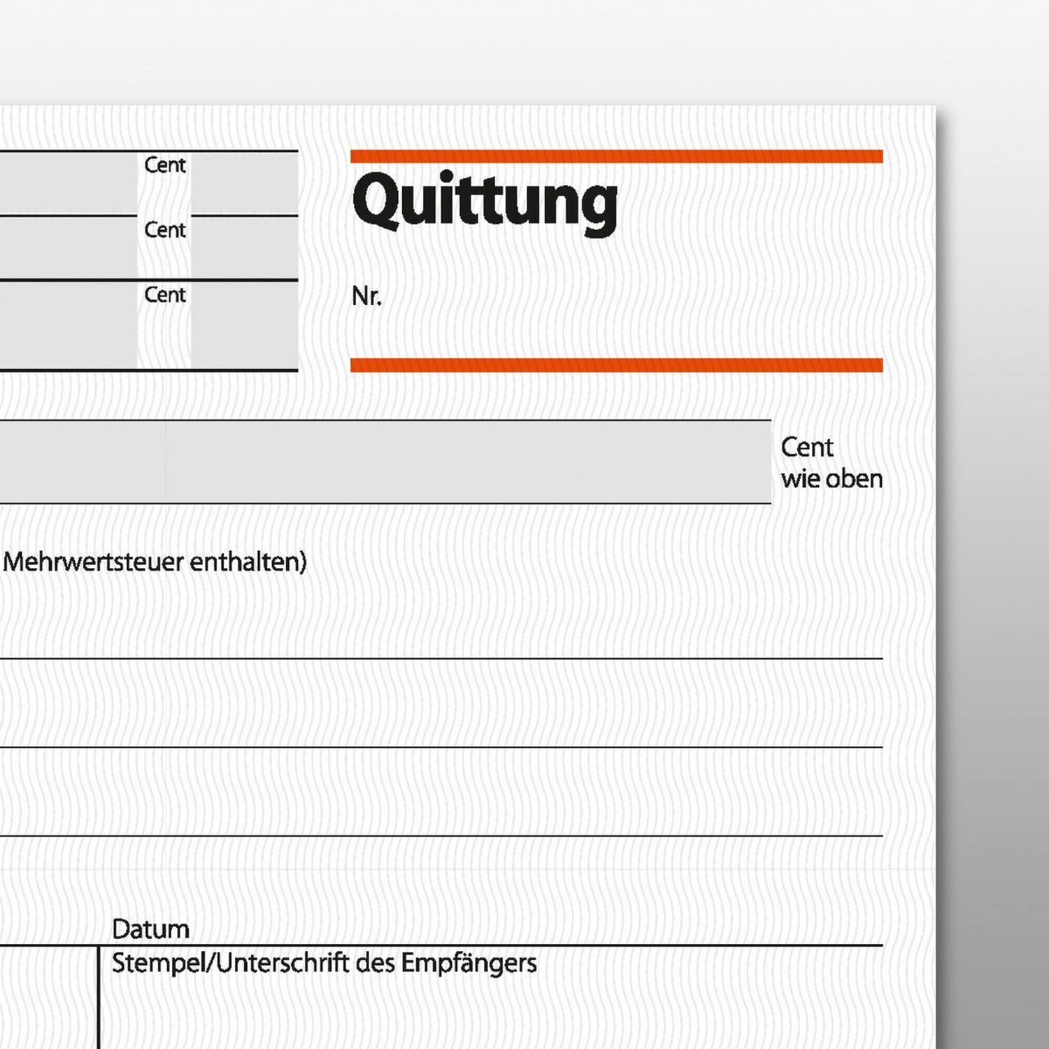 Quittungen mit Sicherheitsdruck - A6 quer, MP, BL, 2 x 50 Blatt Quittungen mit Sicherheitsdruck - A6 quer, MP, BL, 2 x 50 Blatt