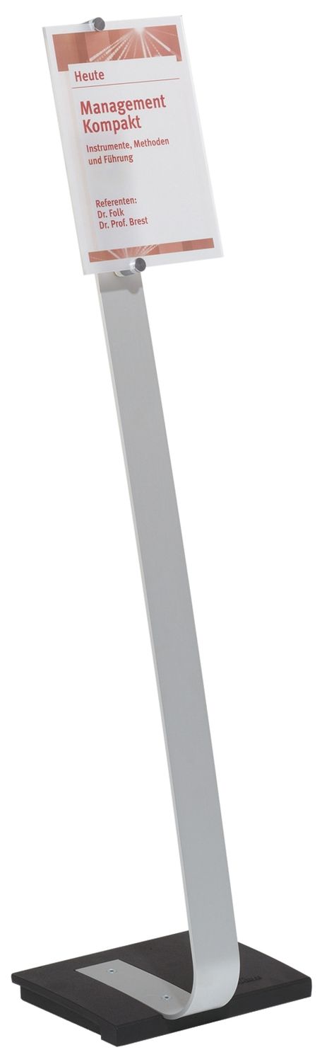 Präsentationsständer CRYSTAL SIGN STAND A4, DIN A4, metallic silber Präsentationsständer CRYSTAL SIGN STAND A4, DIN A4, metallic silber