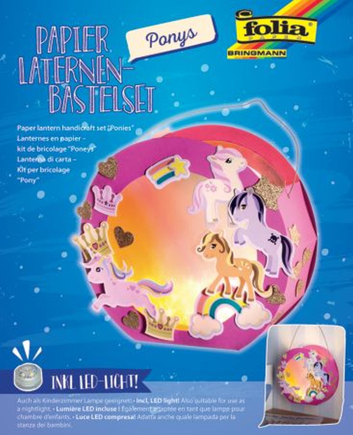 Bastelset Laterne Pony - mit LED