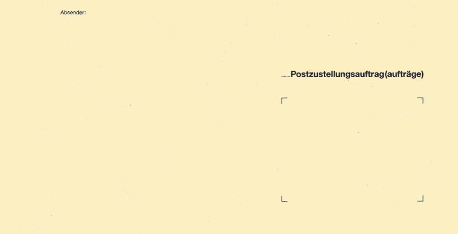 Zustellungsumschlag äußere an  das Postamt, RNK 2047, Kompakt 235 x 125 mm, ohne Sichtfenster, 80 g/qm, 500 Stück