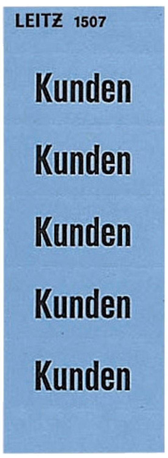 1507 Inhaltsschild Kunden, selbstklebend, 100 Stück, blau