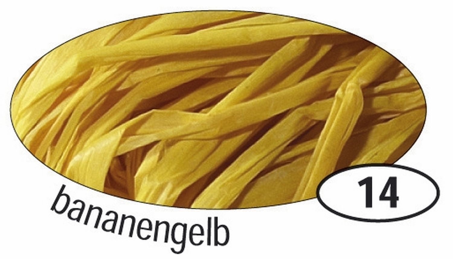 Naturbast Raffia - matt, bananengelb, 50 g