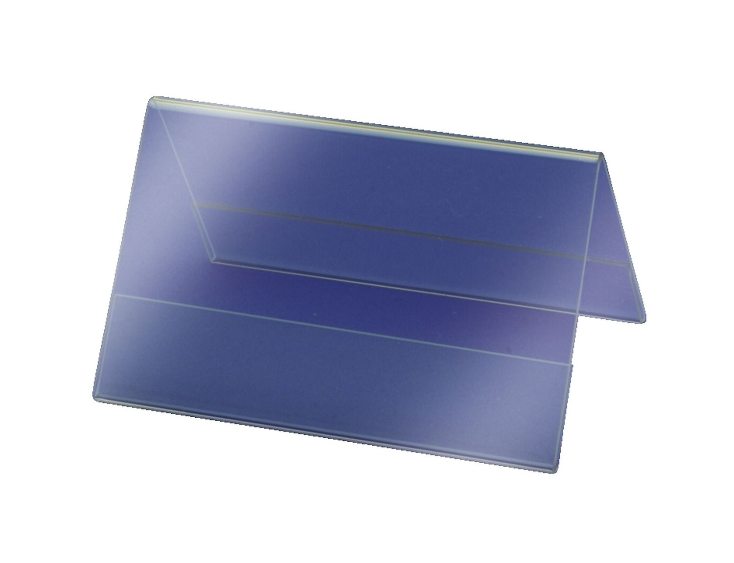 Tischaufsteller, Dachform, glasklar, für 100x60 mm Tischaufsteller, Dachform, glasklar, für 100x60 mm