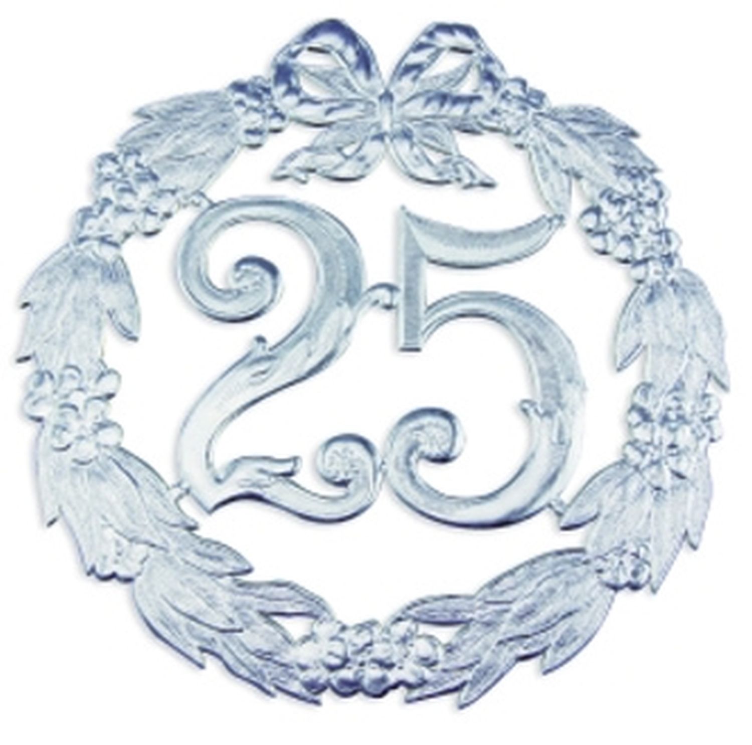 Jubiläumszahl 25 - Ø 24 cm, ohne Draht, silber Jubiläumszahl 25 - Ø 24 cm, ohne Draht, silber