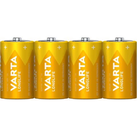 Batterien Varta Longlife D 4120, Mono, R20, LR20, 1,5 V, 4 Stück
