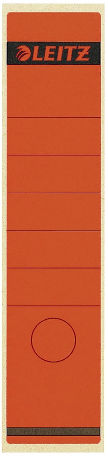 Rückenschilder Leitz 1640-10-25, lang/breit 61 x 285 mm, 100 Stück, rot