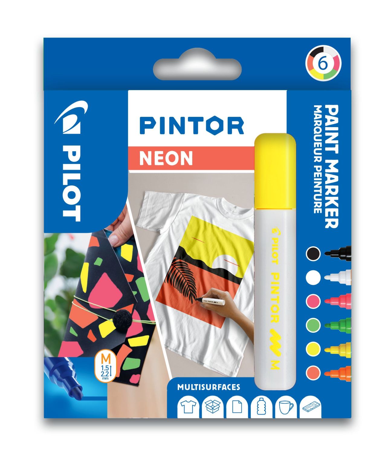 Kreativmarker Pintor Neon - M, 6er Set