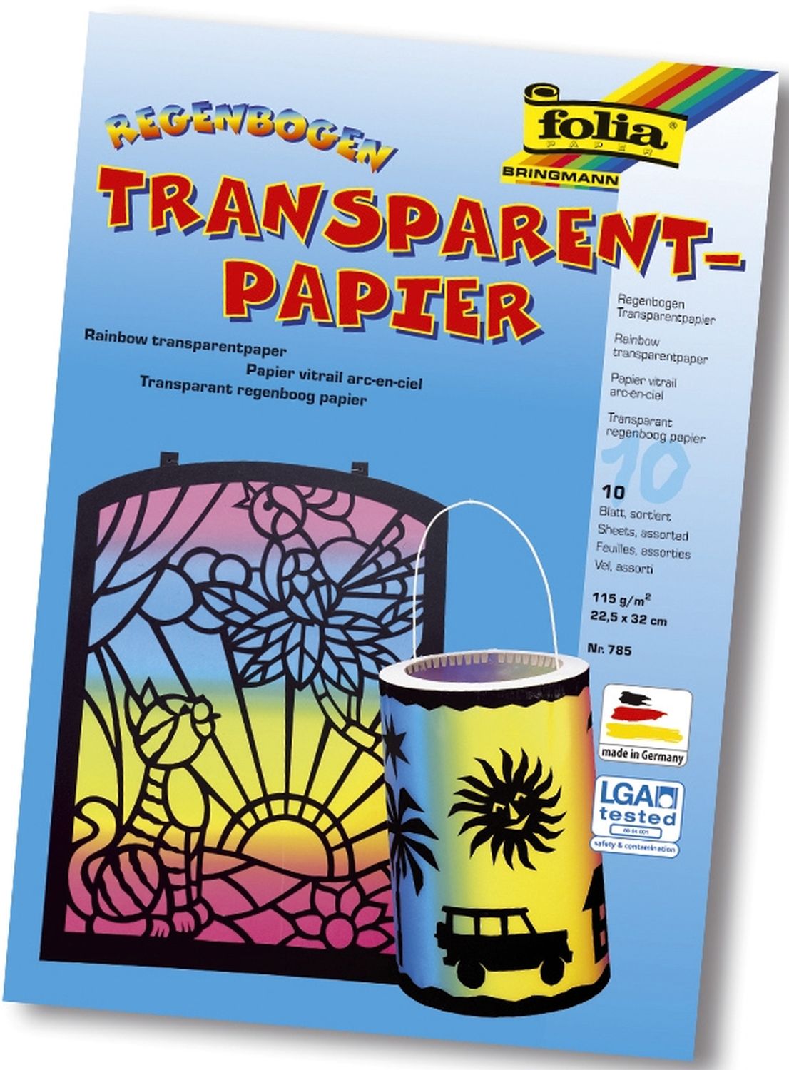 Regenbogenpapier - 22,5 x 32 cm, 10 Blatt Regenbogenpapier - 22,5 x 32 cm, 10 Blatt