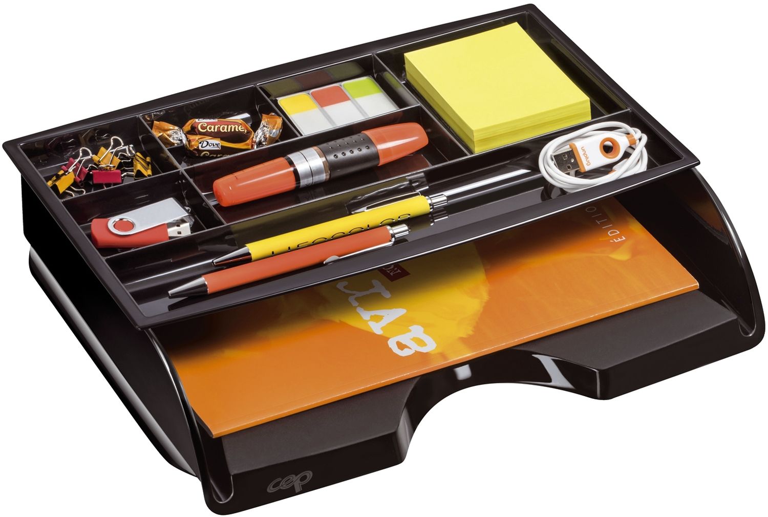 Schubladeneinsatz - 7 Fächer, schwarz Schubladeneinsatz - 7 Fächer, schwarz