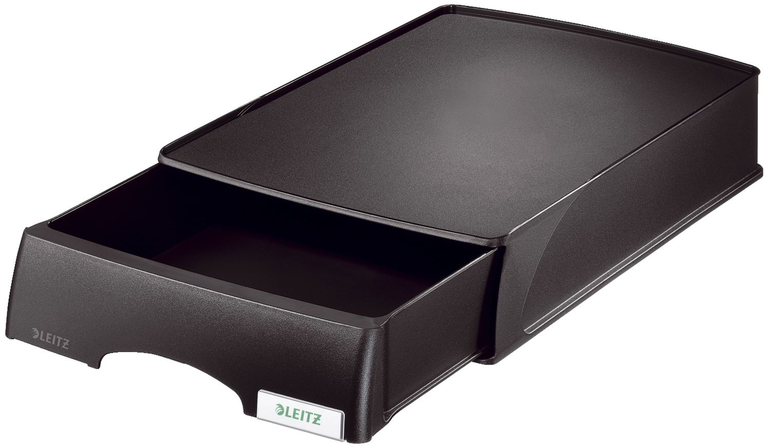 Briefablage Leitz plus 5210-00-95 mit Schublade, DIN A4, Polystyrol, schwarz