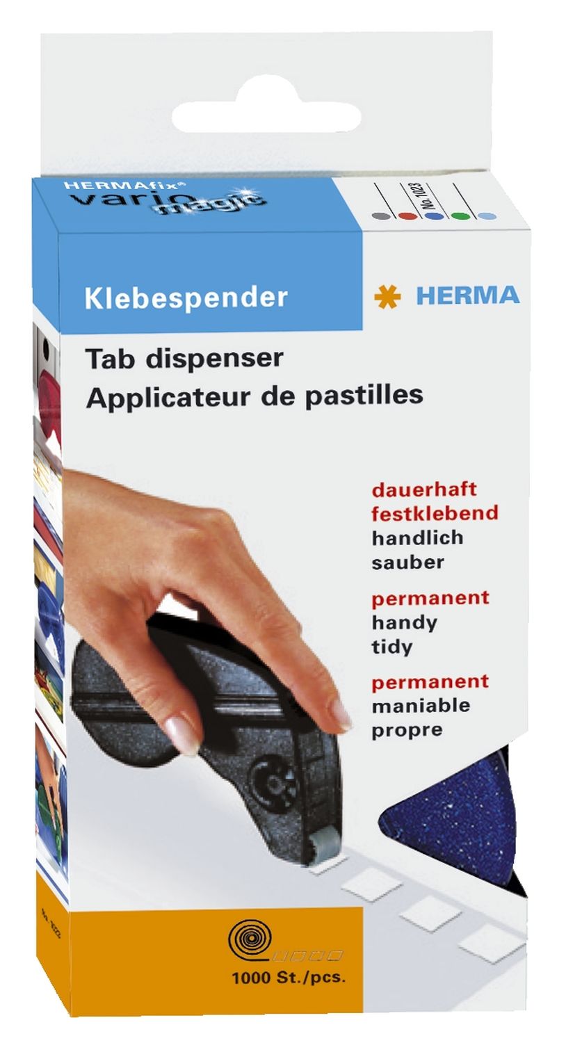 1023 Klebespender Vario - inkl. 1000 selbstklebende Papierstücke, blau 1023 Klebespender Vario - inkl. 1000 selbstklebende Papierstücke, blau