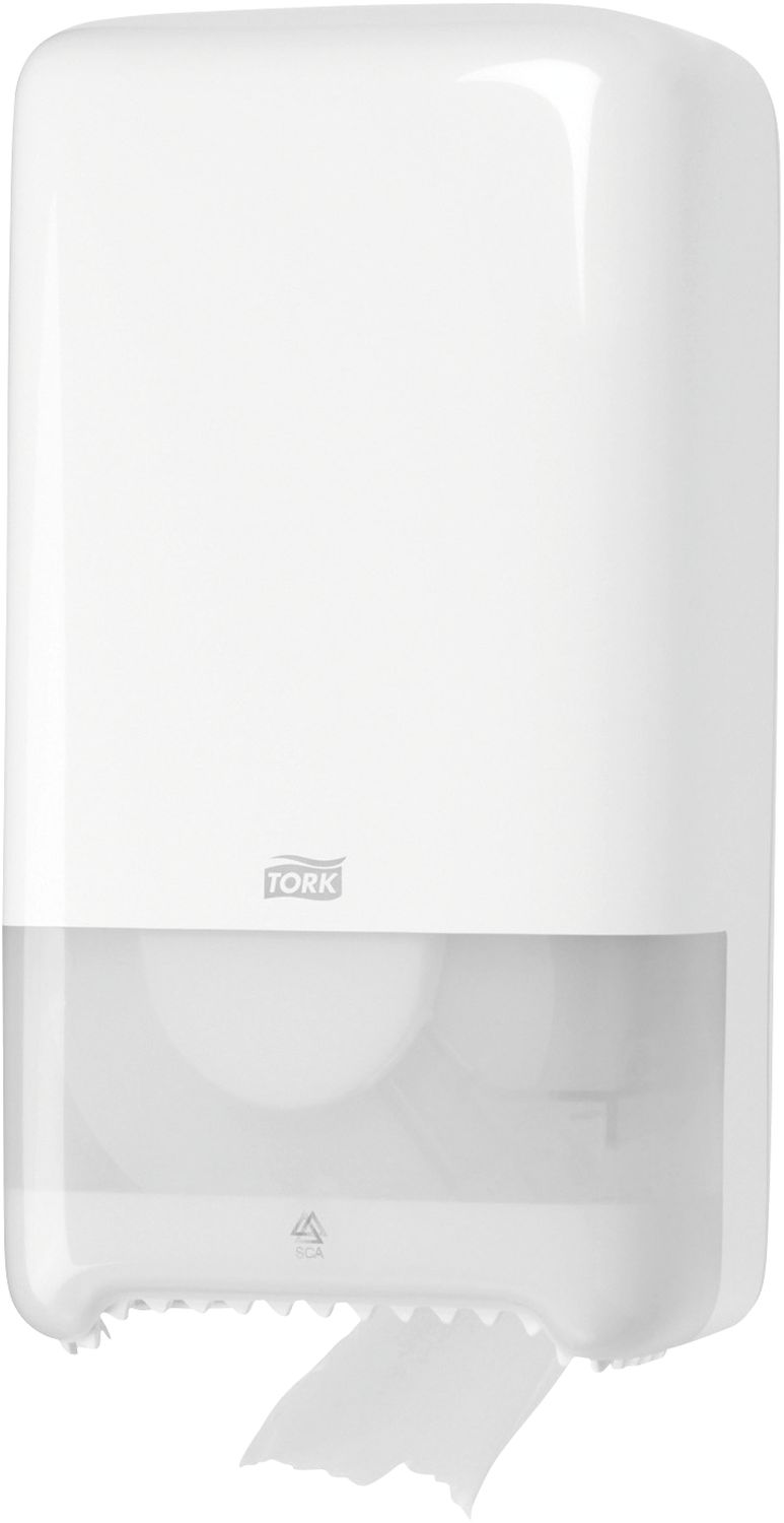 Toilettenpapier-Doppelrollenspender Midi T6 System - weiß Toilettenpapier-Doppelrollenspender Midi T6 System - weiß