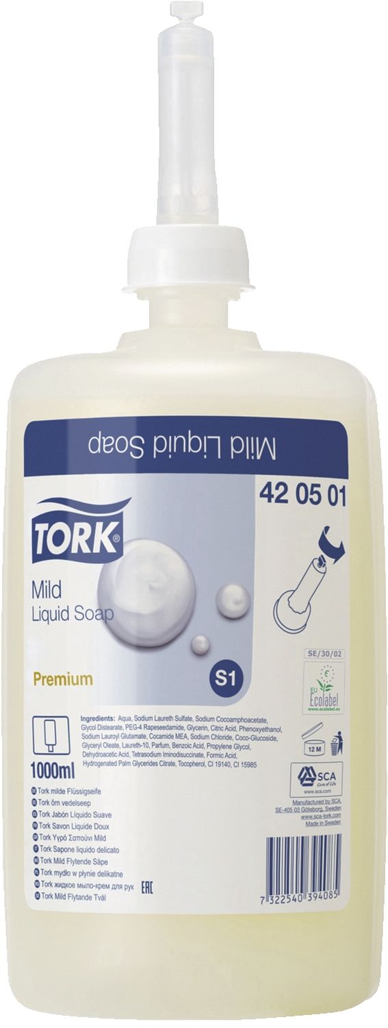 Premium Flüssigseife Mild für System S1 - dezentes Parfüm, 1000 ml Premium Flüssigseife Mild für System S1 - dezentes Parfüm, 1000 ml