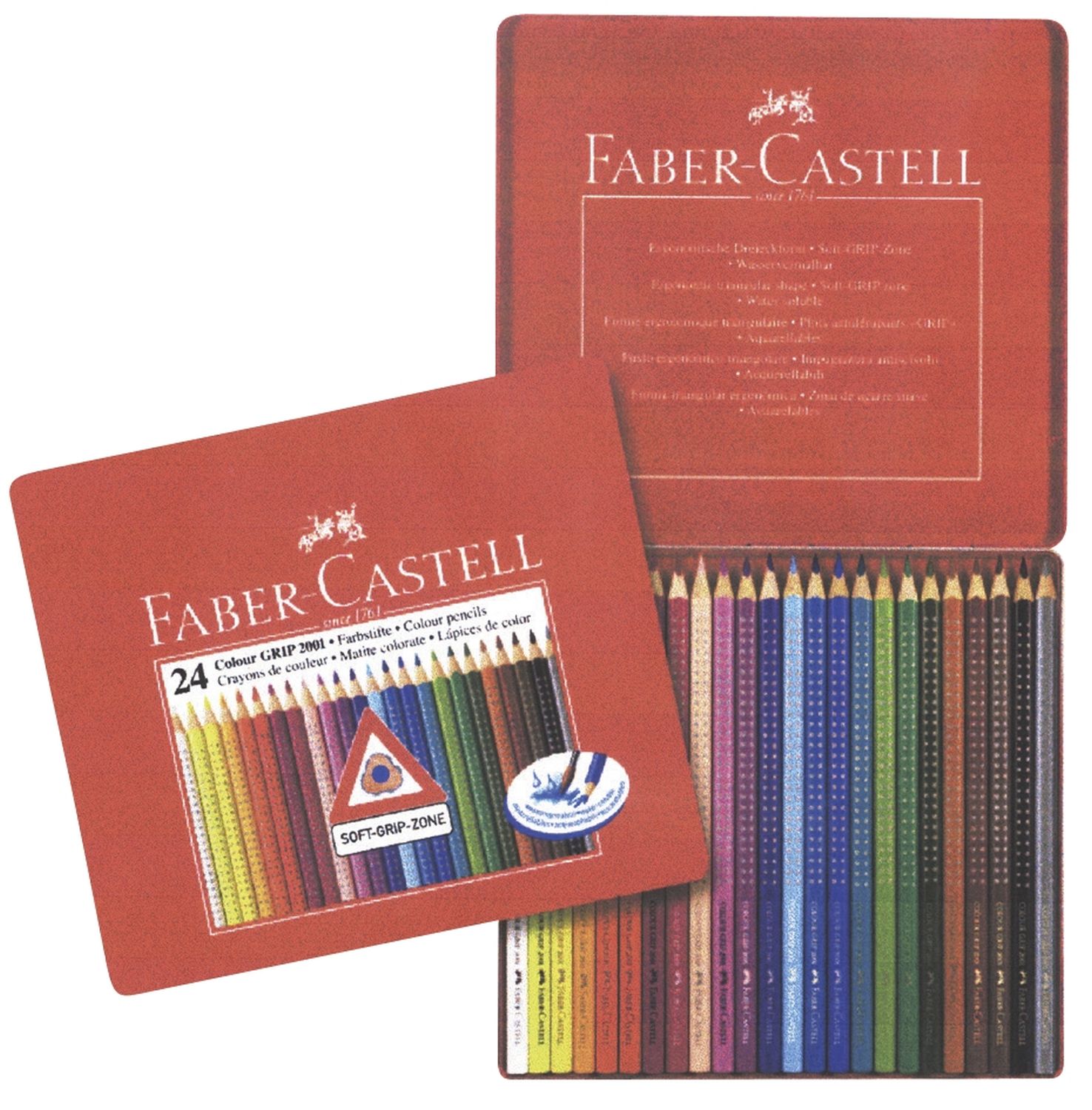Buntstift Colour GRIP - 24 Farben, Metalletui Buntstift Colour GRIP - 24 Farben, Metalletui