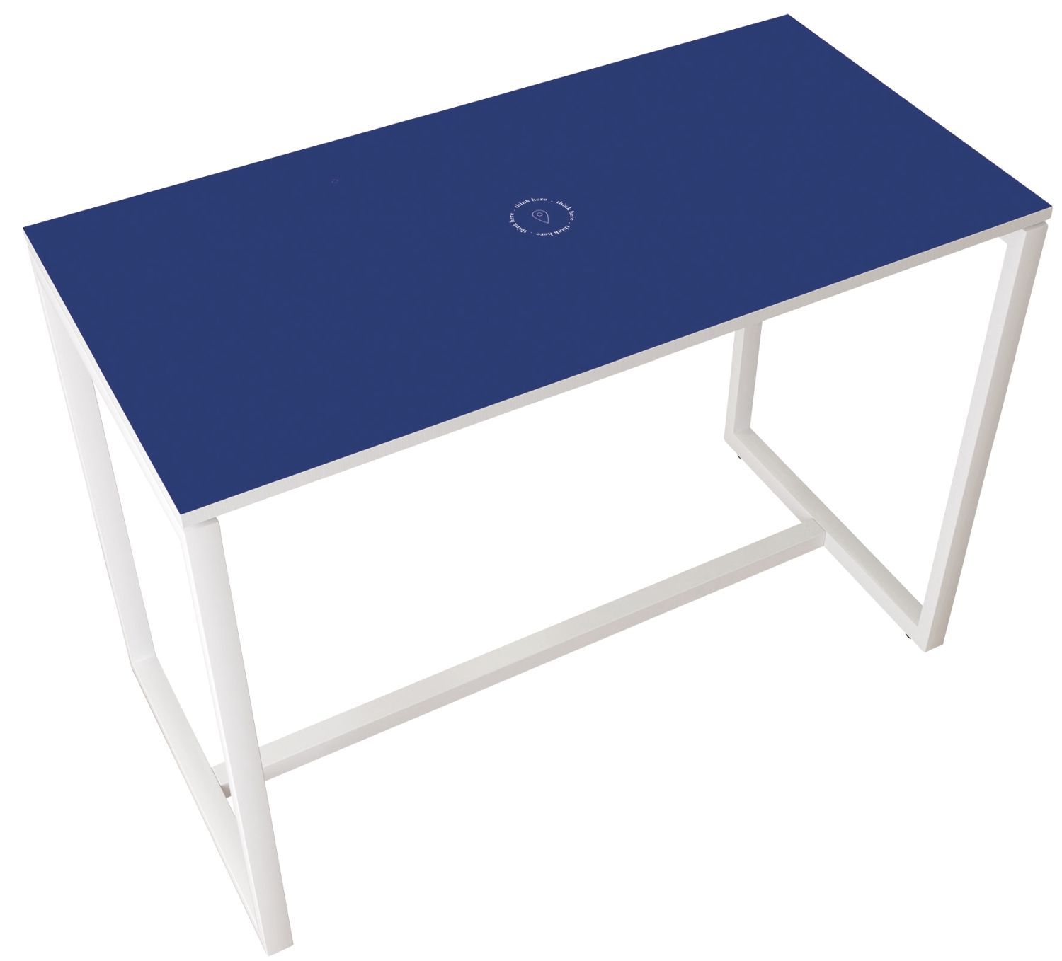 Stehtisch EasyDesk - 150 x 110 x 75 cm, weiß/blau