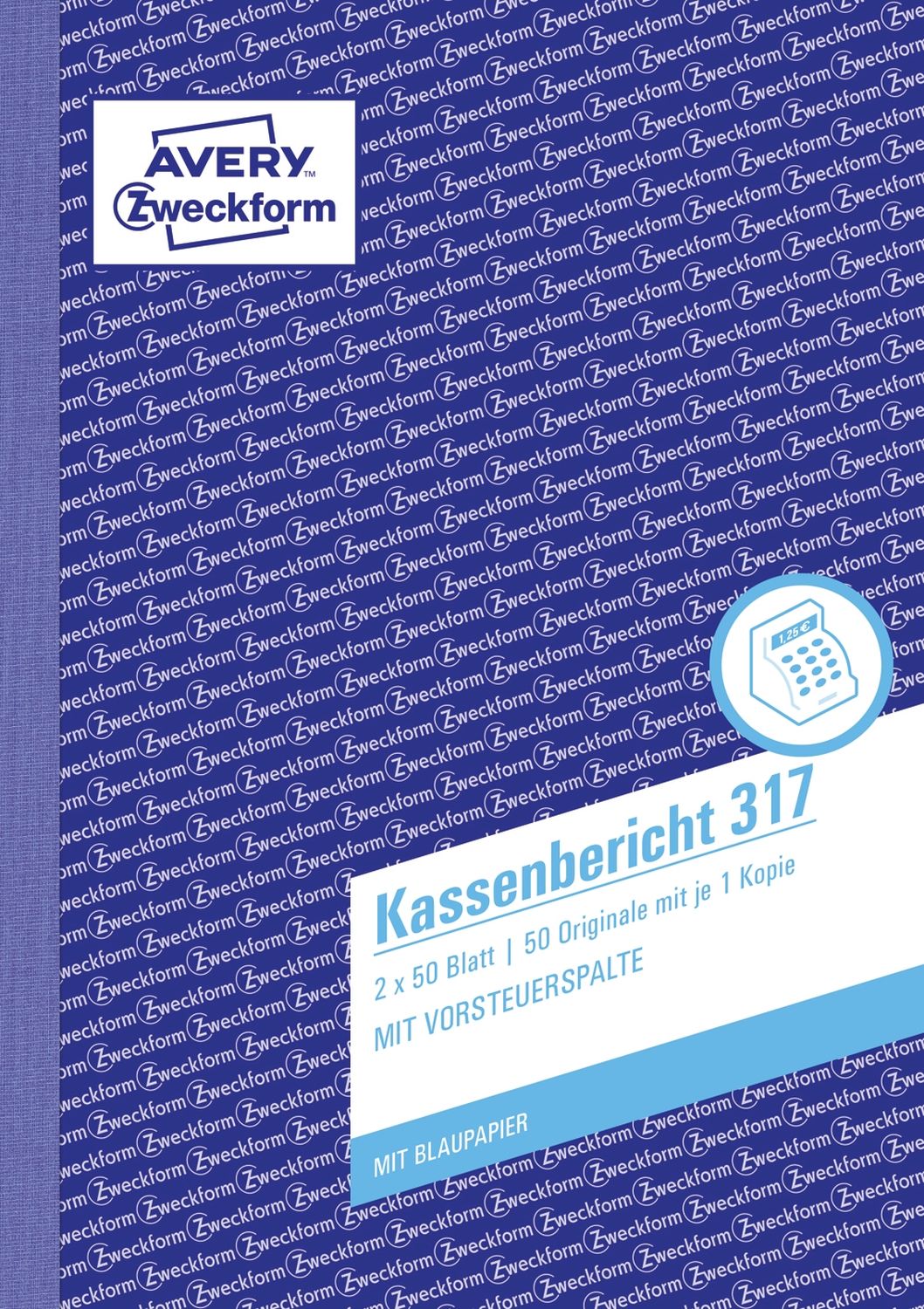 317 Kassenbericht, DIN A5, vorgelocht, 2 x 50 Blatt, weiß, gelb 317 Kassenbericht, DIN A5, vorgelocht, 2 x 50 Blatt, weiß, gelb