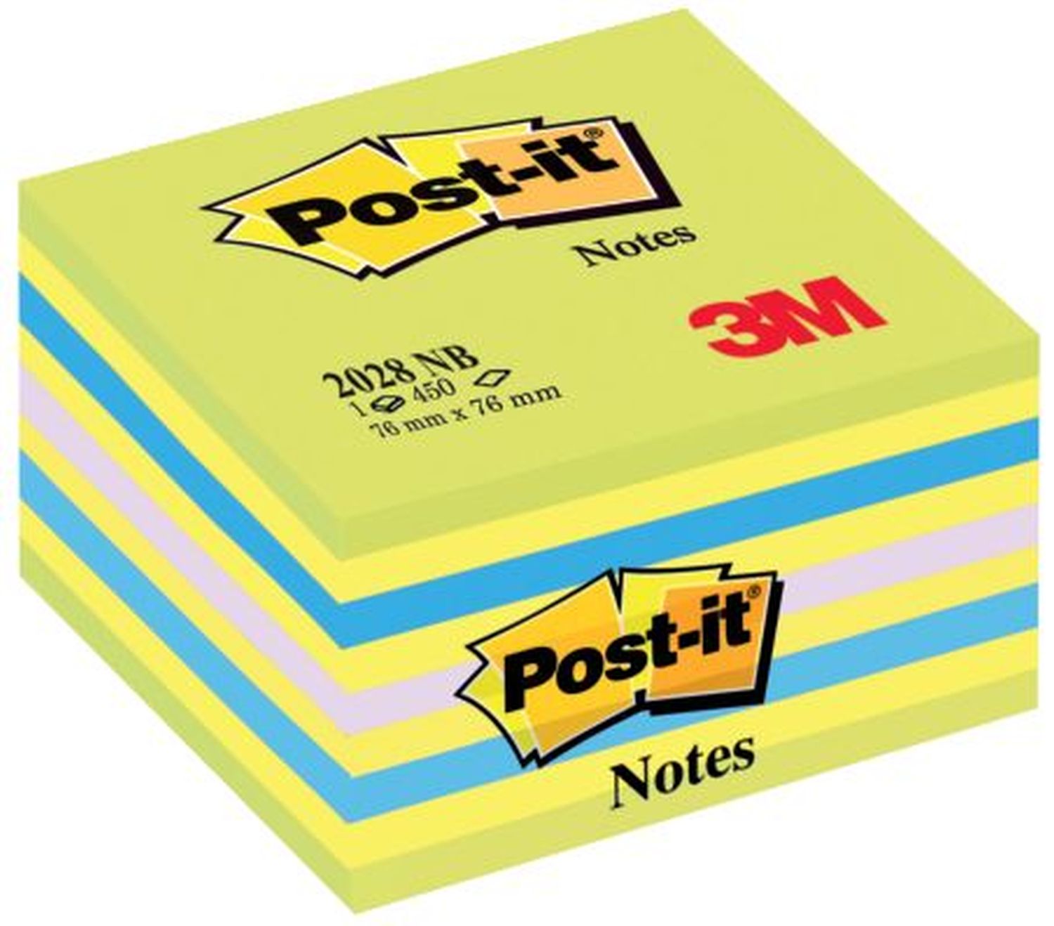 Haftnotiz-Würfel - 76 x 76 mm, neonblau