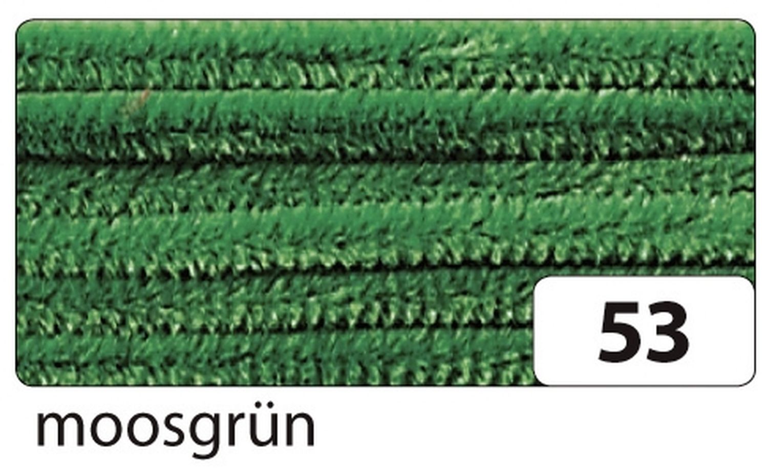 Chenilledraht - 8 mm, 10 Stück, moosgrün