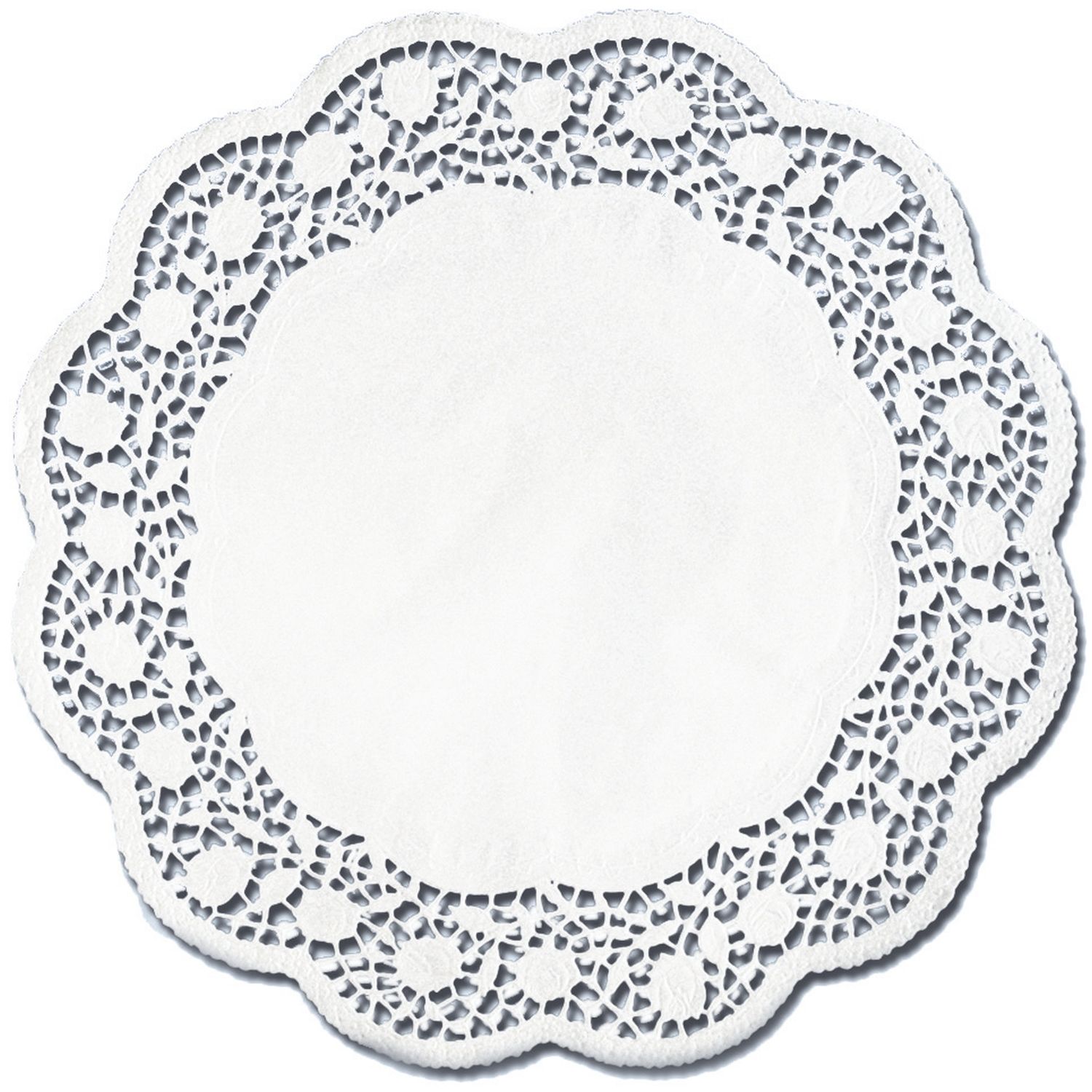 Tortenspitzen - Ø 11 cm, 12 Stück, weiß Tortenspitzen - Ø 11 cm, 12 Stück, weiß