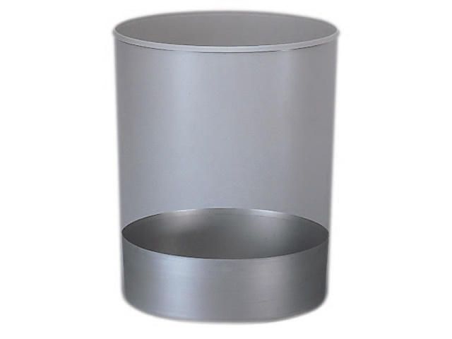 Sicherheitspapierkorb - 20 Liter, schwer entflammbar, ALU Einsatz, lichtgrau