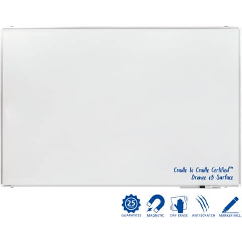 Whiteboard Legamaster Premium Plus 7-101074, 180 x 120 cm, emalliert, Alurahmen, senk- oder waagerechte Wandbefestigung