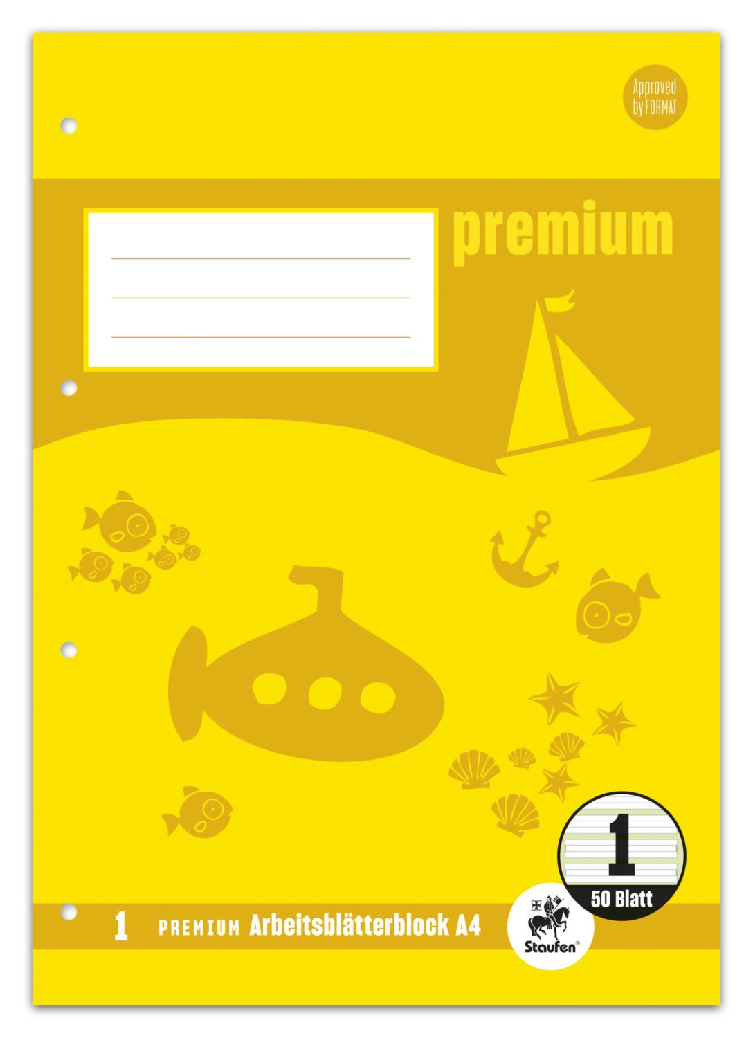 Arbeitsblätterblock PREMIUM LIN 1 - A4, 80 g/qm, 50 Blatt, beidseitig mit Rahmen Arbeitsblätterblock PREMIUM LIN 1 - A4, 80 g/qm, 50 Blatt, beidseitig mit Rahmen