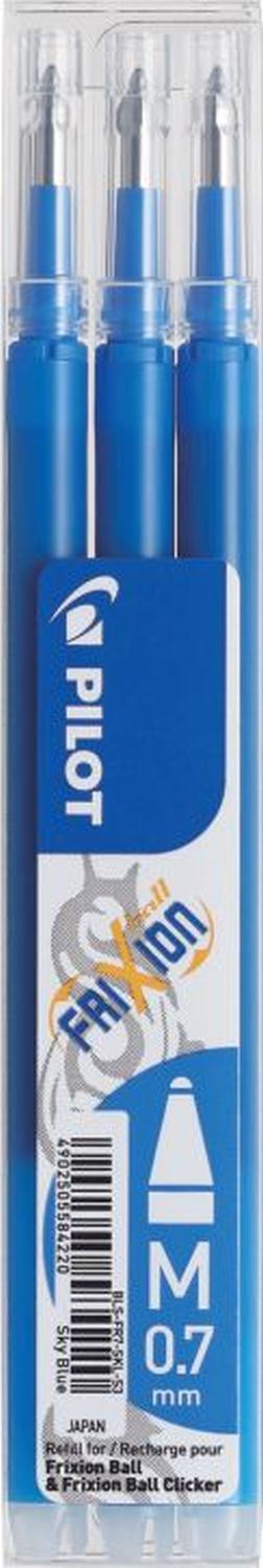 Tintenrollermine FriXion BLS-FR7 - 0,4 mm, himmelblau, 3er Pack Tintenrollermine FriXion BLS-FR7 - 0,4 mm, himmelblau, 3er Pack