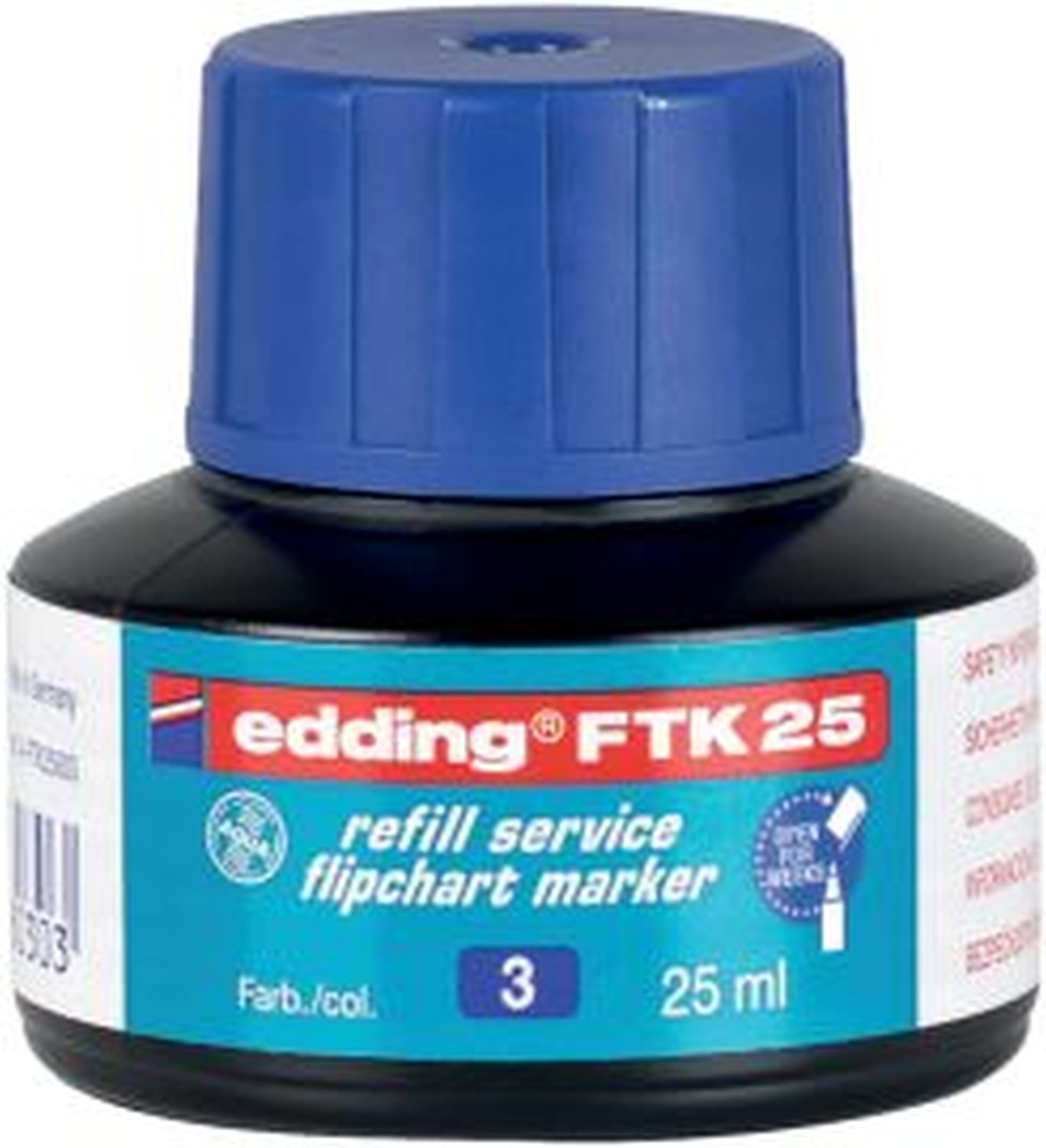 FTK 25 Nachfülltusche - für Flipchartmarker, 25 ml, blau FTK 25 Nachfülltusche - für Flipchartmarker, 25 ml, blau