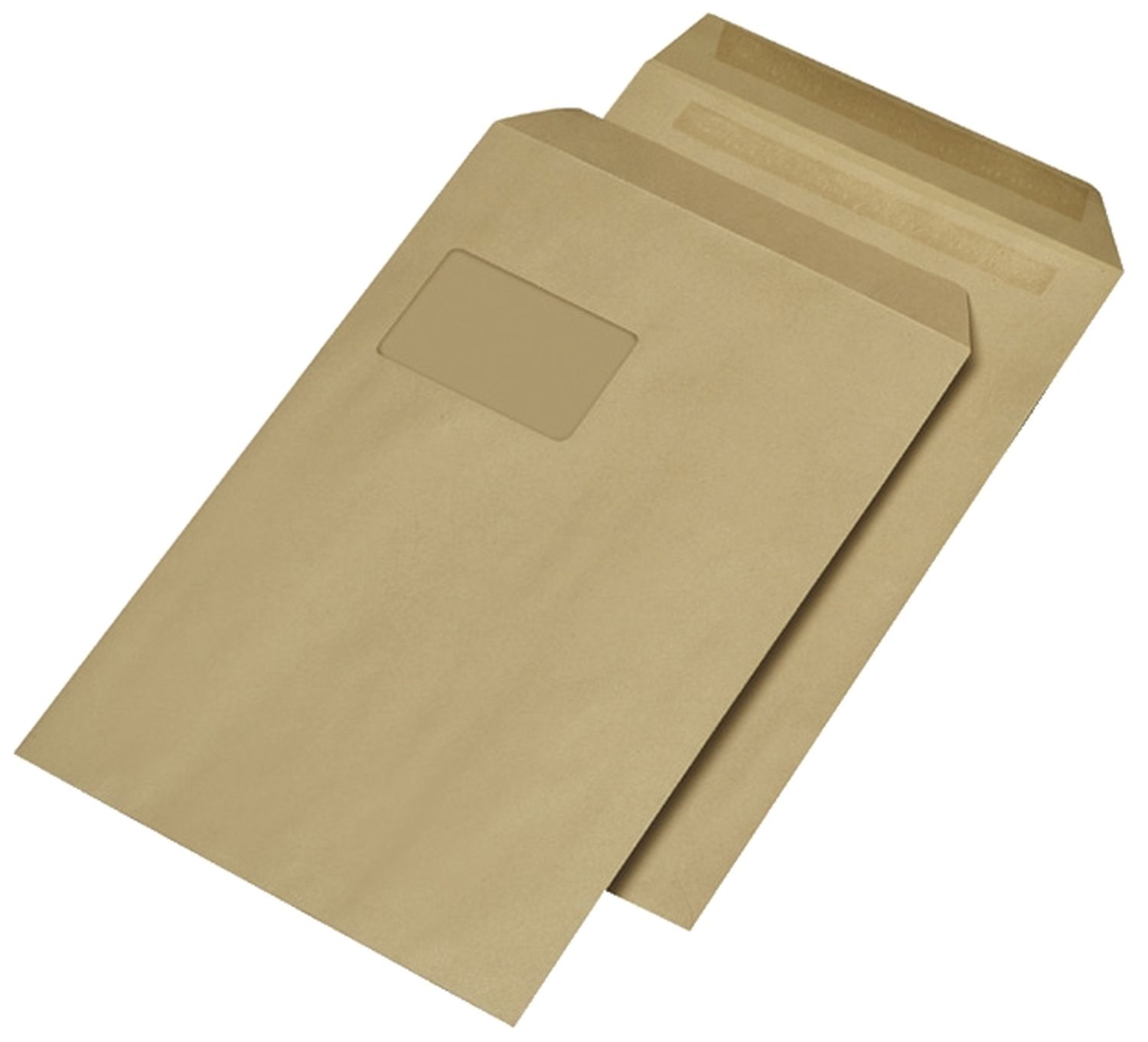 Versandtaschen Recycling mayer-network 30007500, C4 , mit Fenster, selbstklebend, 90 g/qm, braun, 250 Stück