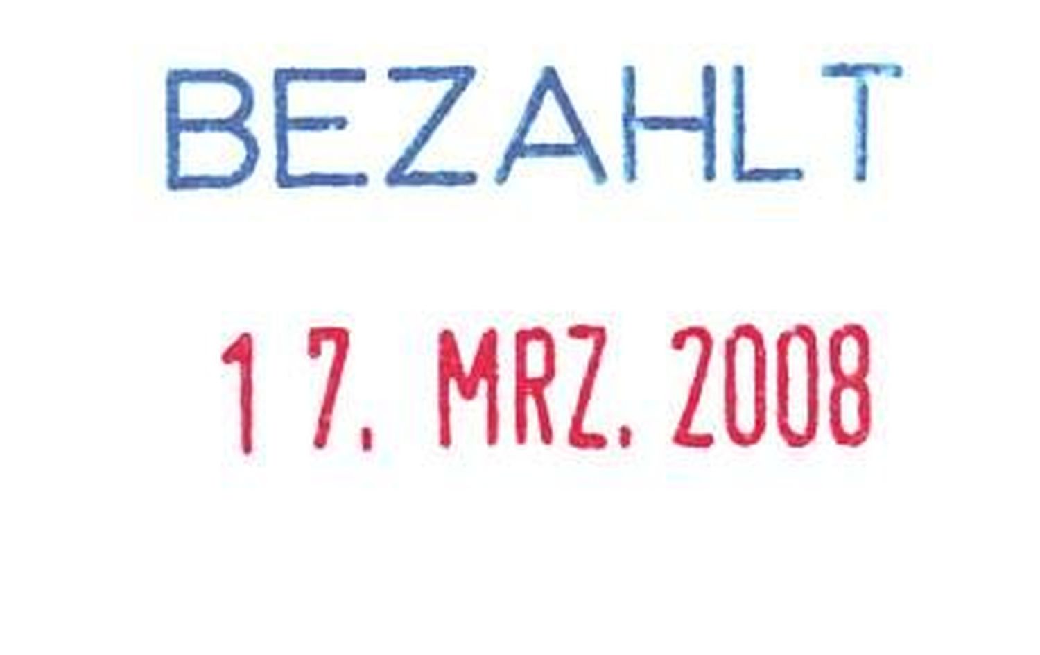 Stempel Printy 4850/L2 - BEZAHLT mit Datum Stempel Printy 4850/L2 - BEZAHLT mit Datum