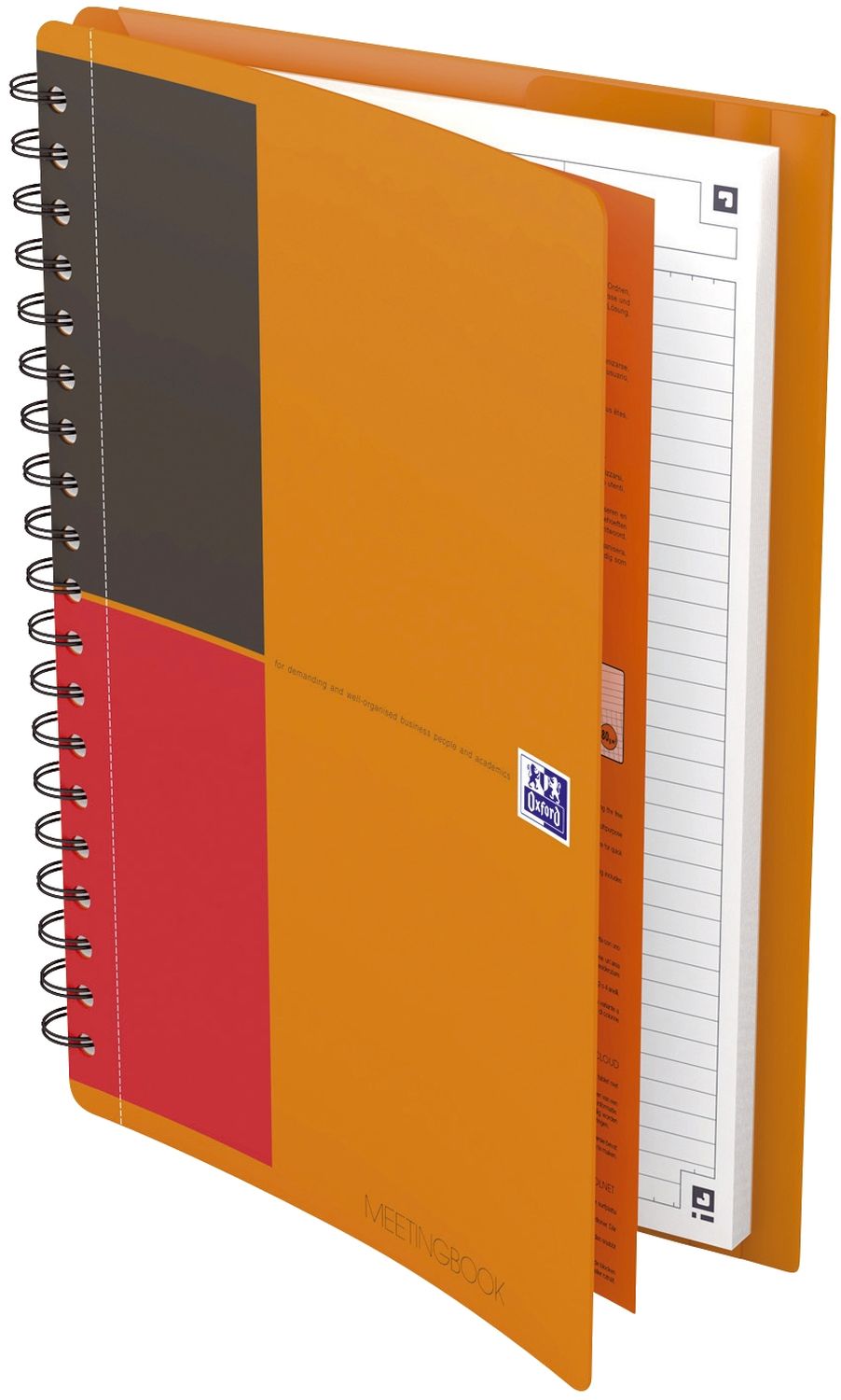 Meetingbook Connect - 2:1 Collegeblock und Gummizugmappe, B5, liniert, 80 Blatt, 4 Eckmarkierungen zum scannen Meetingbook Connect - 2:1 Collegeblock und Gummizugmappe, B5, liniert, 80 Blatt, 4 Eckmarkierungen zum scannen