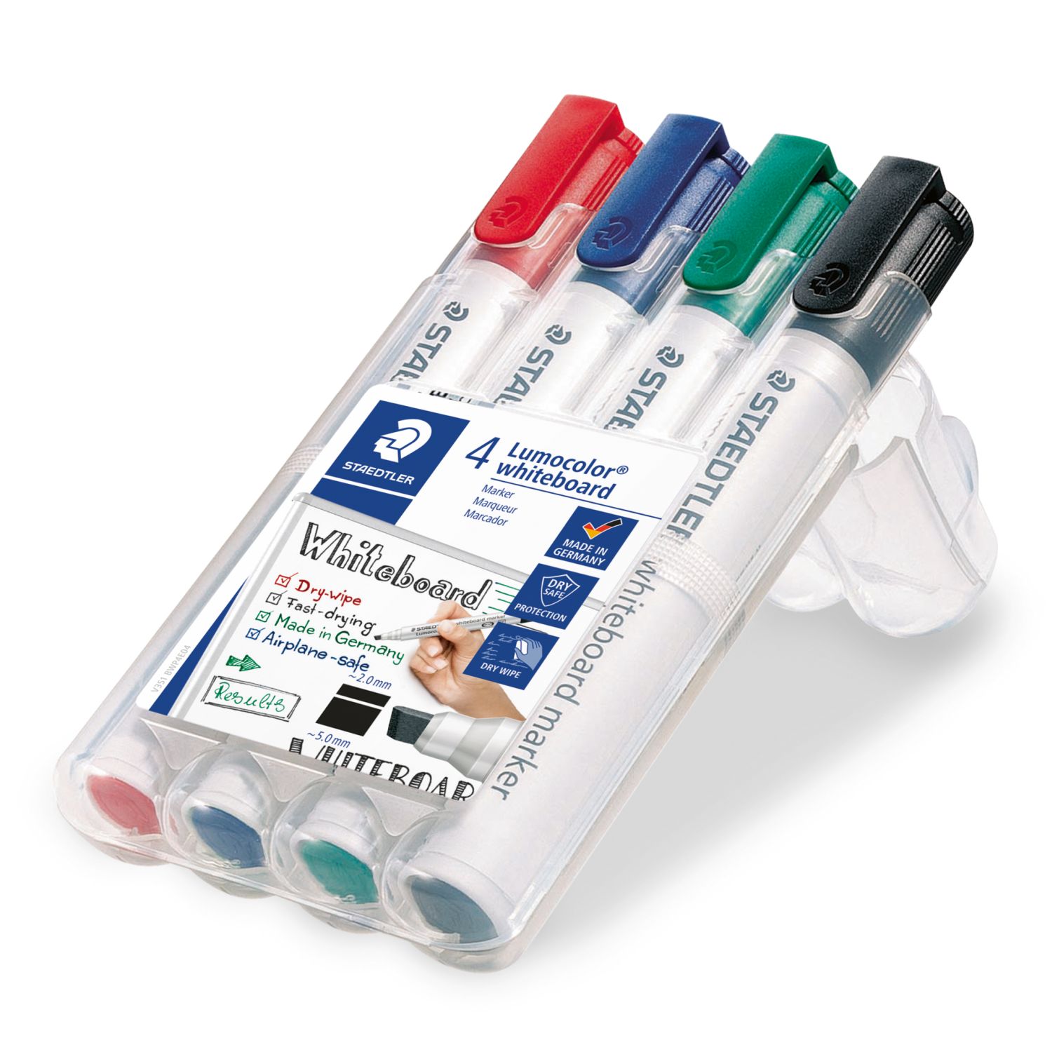 Lumocolor® 351 B whiteboard marker - Keilspitze, 4 Farben sortiert