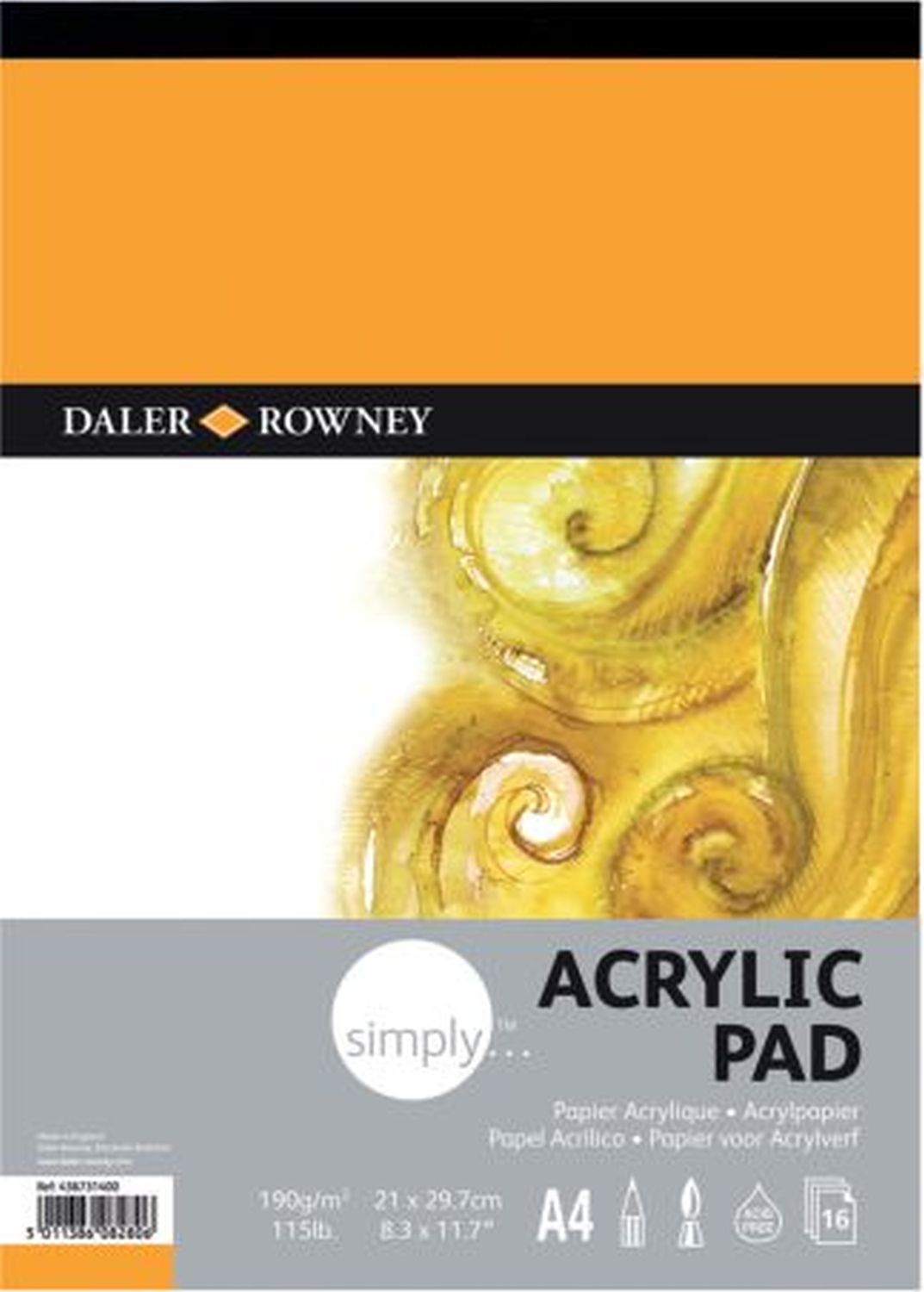 Acrylblock - A4, 190 g/qm, 16 Blatt