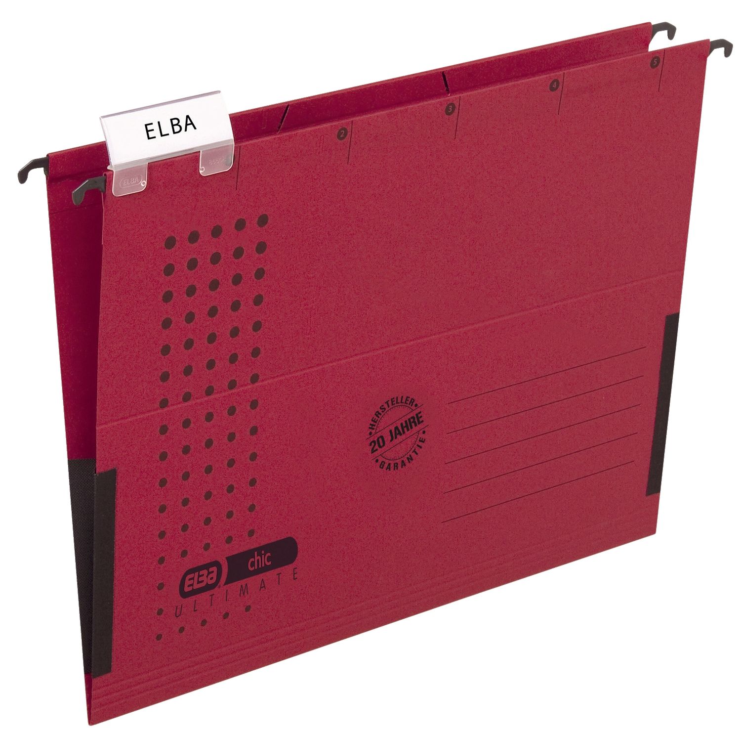 Hängetasche Elba chic ULTIMATE® 100552105 / 85803RO, DIN A4, Karton (RC) 230 g/qm, rot Hängetasche Elba chic ULTIMATE® 100552105 / 85803RO, DIN A4, Karton (RC) 230 g/qm, rot