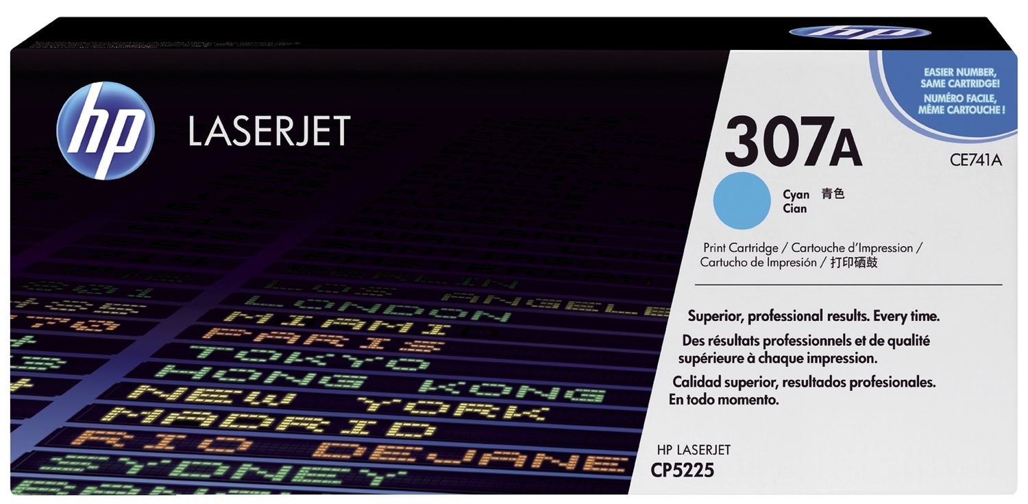 Original HP Tonerkartusche cyan (CE741A,307A,307AC,307ACYAN,NO307A,NO307AC,NO307ACYAN)
