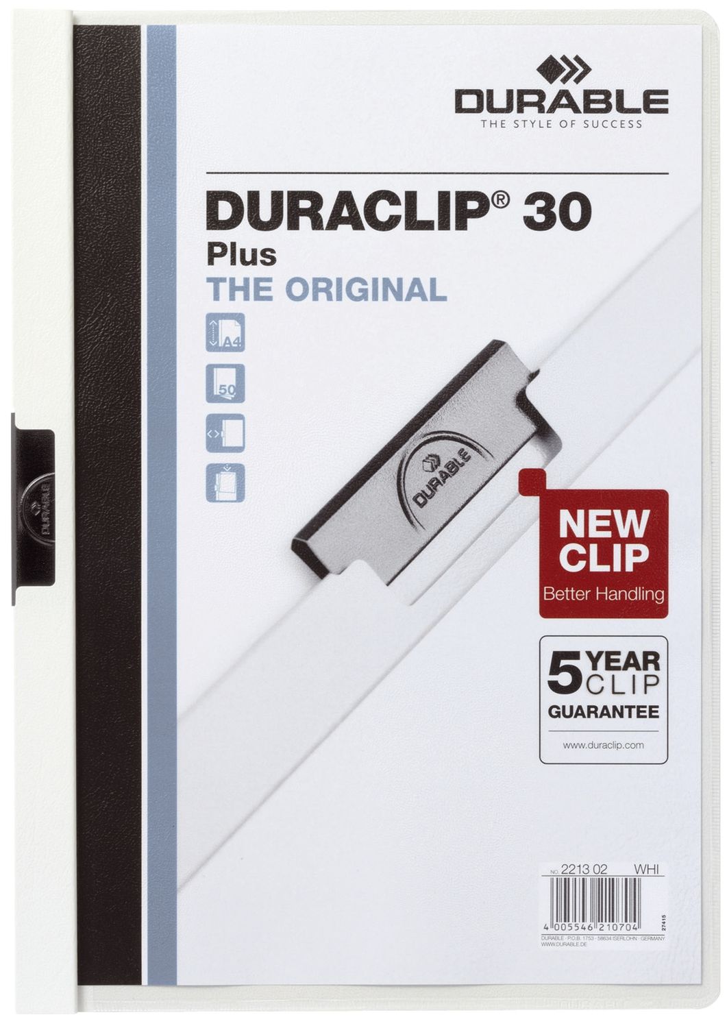 Klemm-Mappe DURACLIP® 30 PLUS - A4, weiß Klemm-Mappe DURACLIP® 30 PLUS - A4, weiß