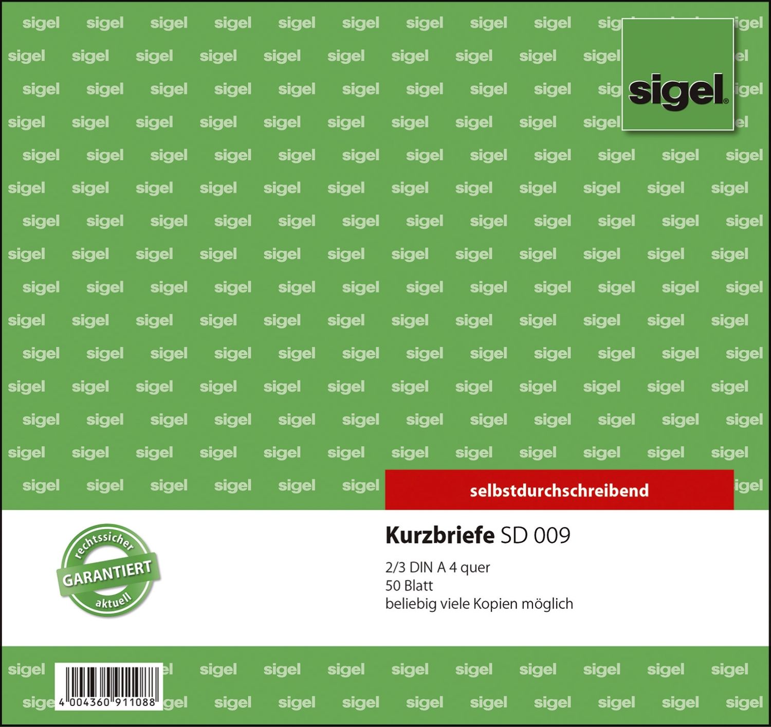 Kurzbriefe CFB - 2/3 A4, SD, 50 Blatt