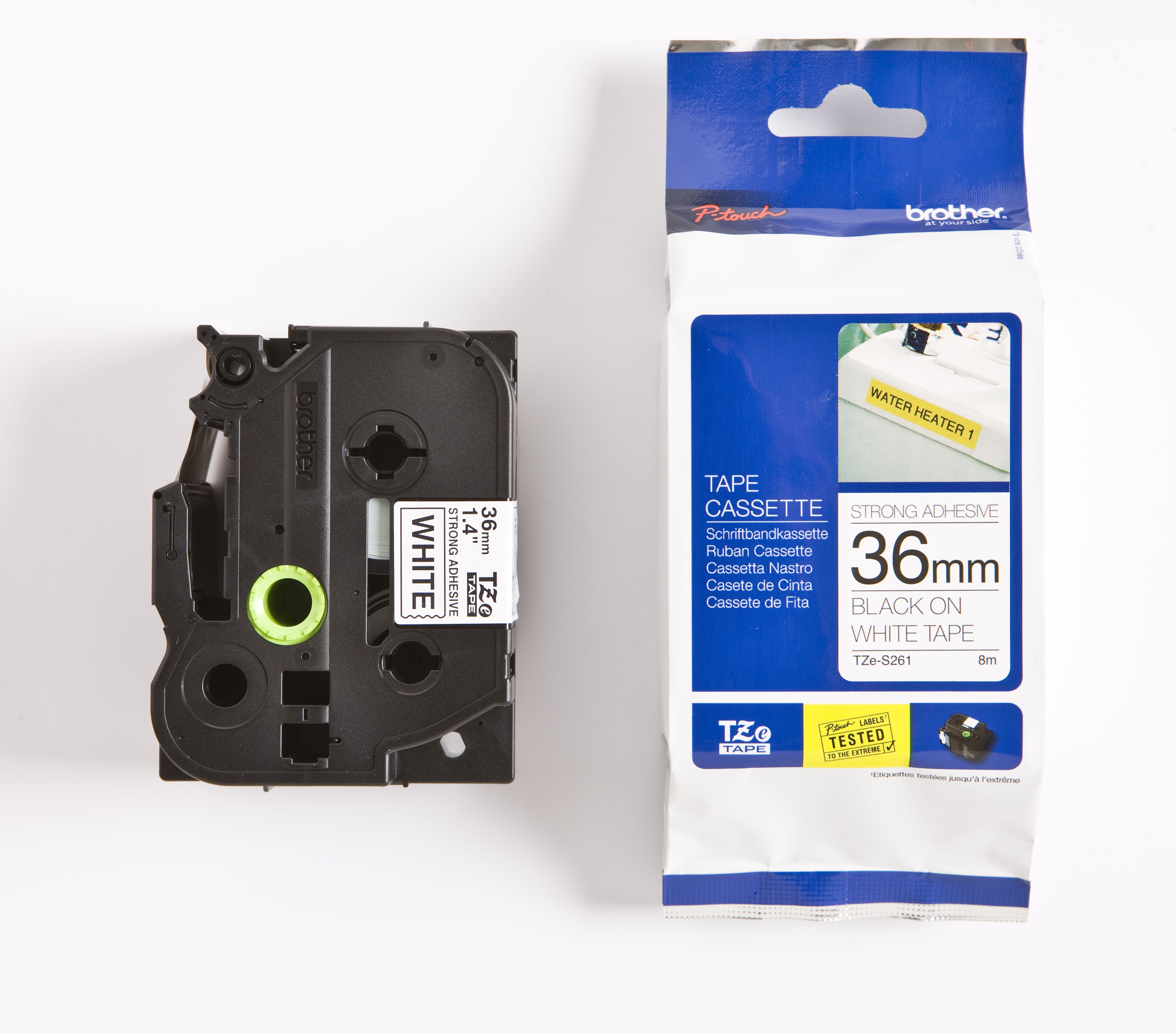 TZe-261 Schriftbandkassette - laminiert, 36 mm x 8 m, schwarz auf weiß TZe-261 Schriftbandkassette - laminiert, 36 mm x 8 m, schwarz auf weiß