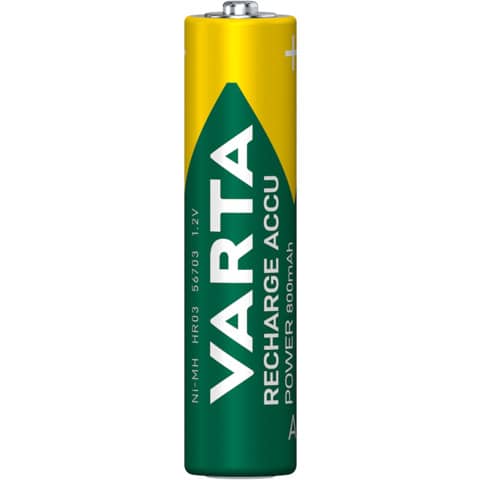 Akku Varta Rechargeable Accu Power AAA 6703, Micro, R3, HR03, 1,2 V, 2 Stück
